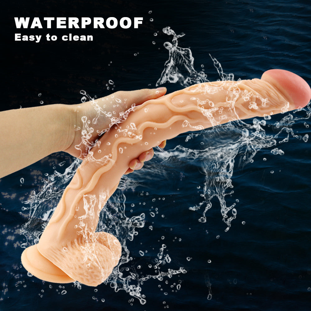 15 Inch Flesh Realistic Anal Extra Long Dildo