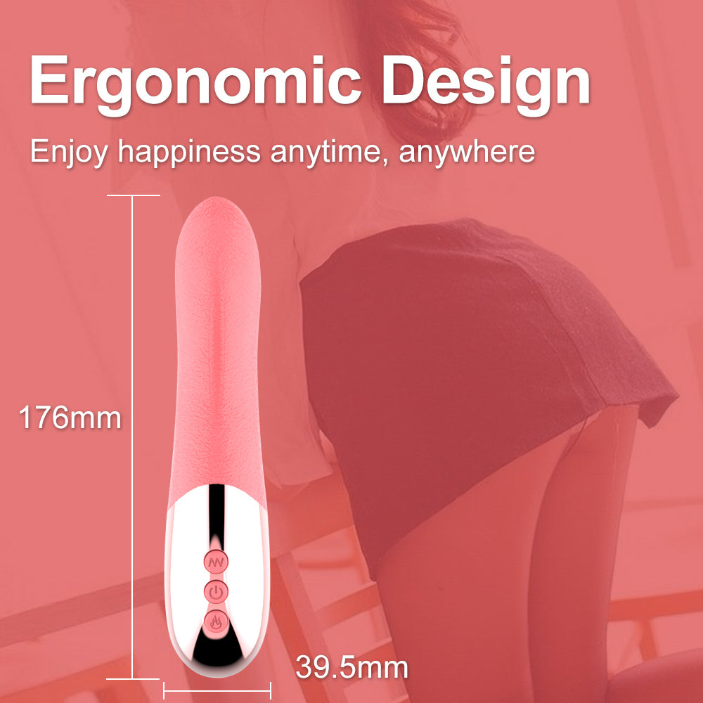 Pink Silicone Soft Realistic Tongue Vibrator