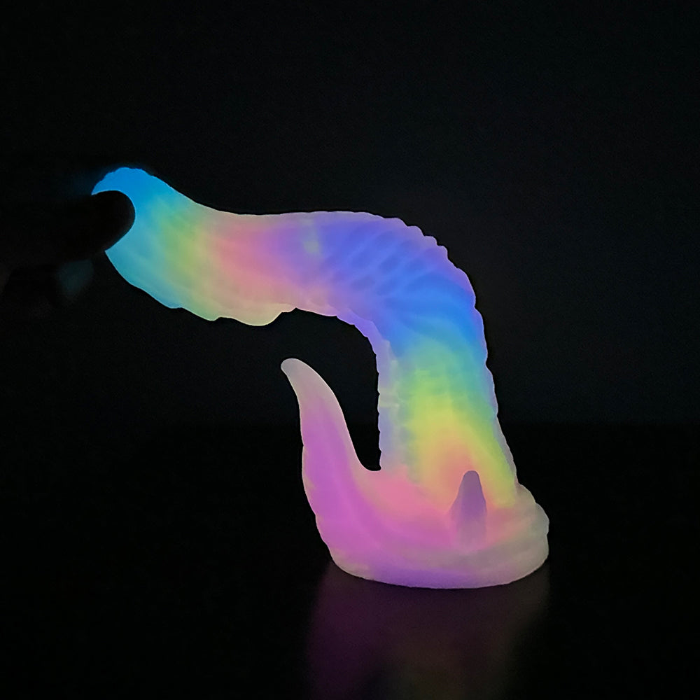 Rainbow Luminous Anal Alien Dragon Dildo