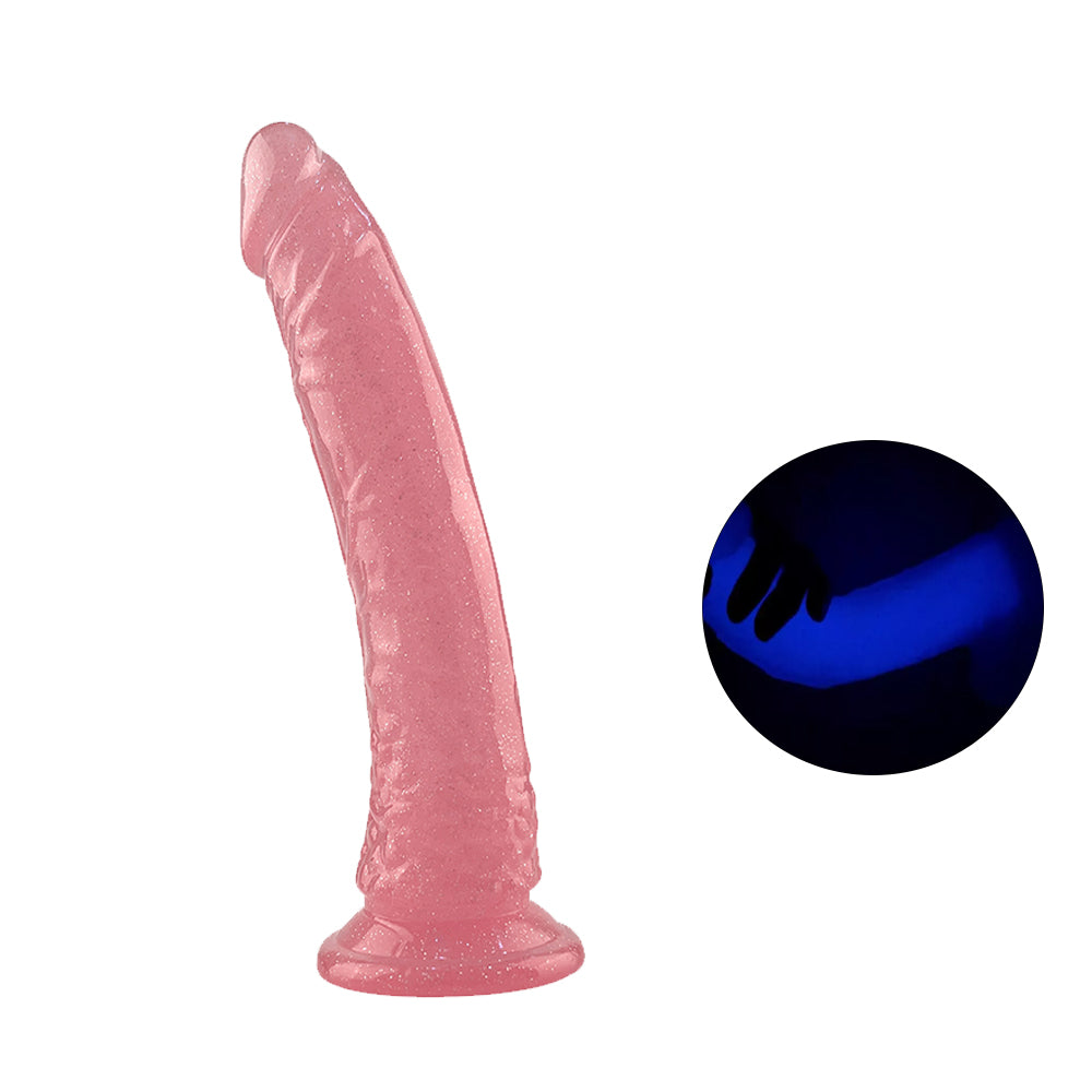 7 Inch Pink Glow in the Dark Anal Dildo