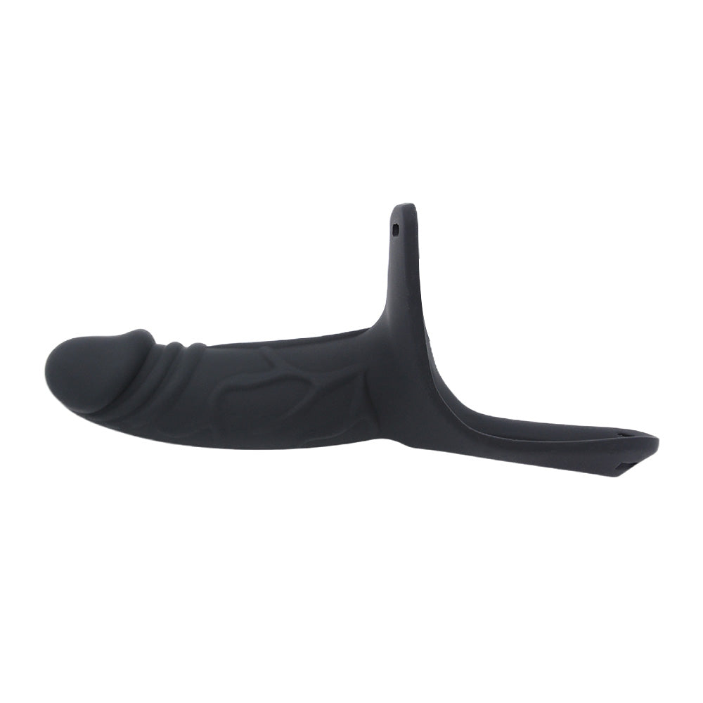 Black Silicone Hollow Strap On Dildo