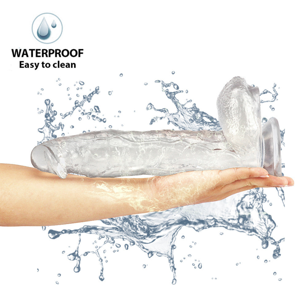 11 Inch Clear Jelly Large Dildo