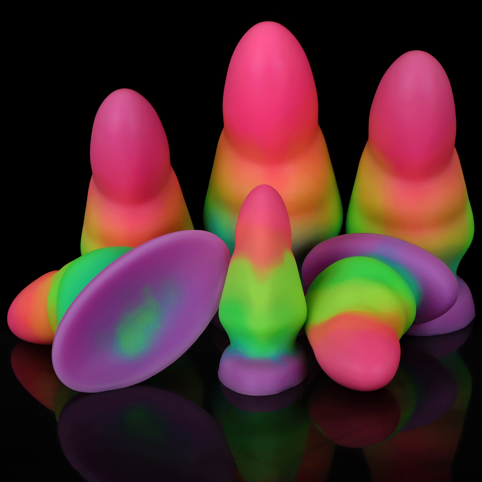 Luminous Large Silicone Butt Plug Dildo