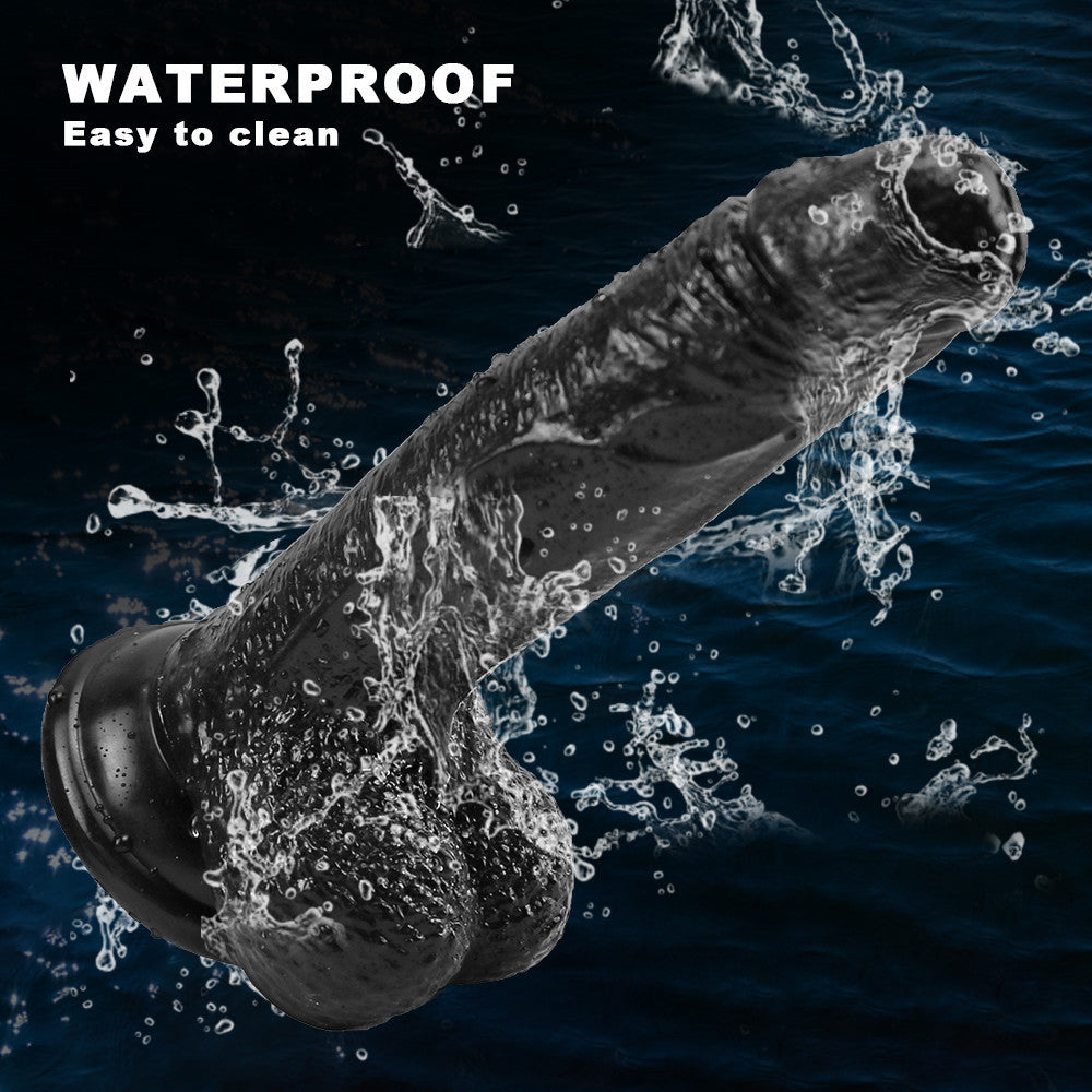 7 Inch Cock Suction Cup Black Dildo