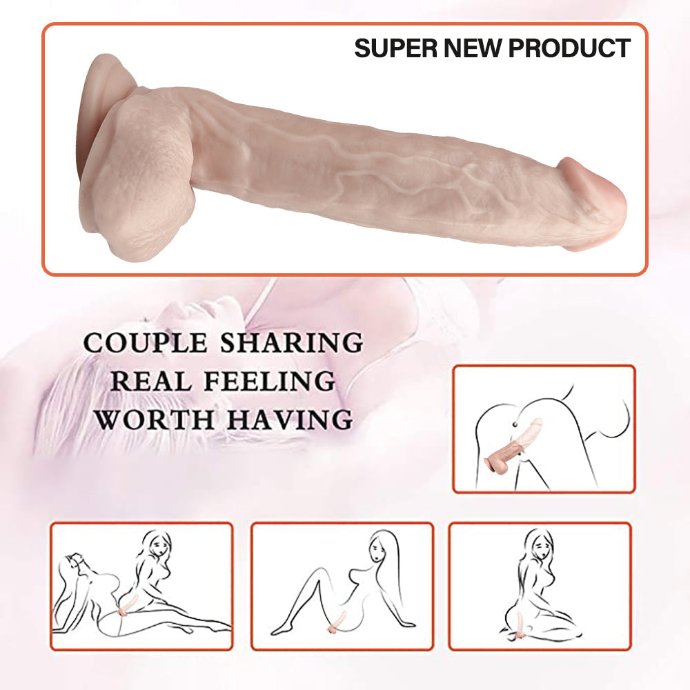 12 Inch Rough Skin Realistic Big Dildo