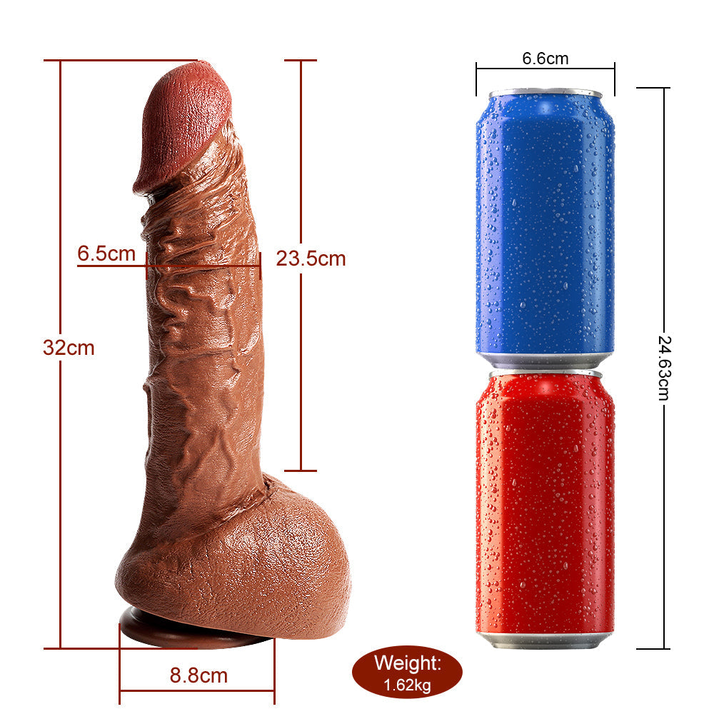 12 Inch Brown Realistic Huge Dildo