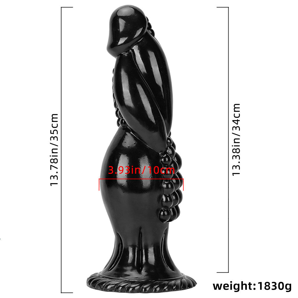 13 Inch Extra Large Black Dragon Dildo
