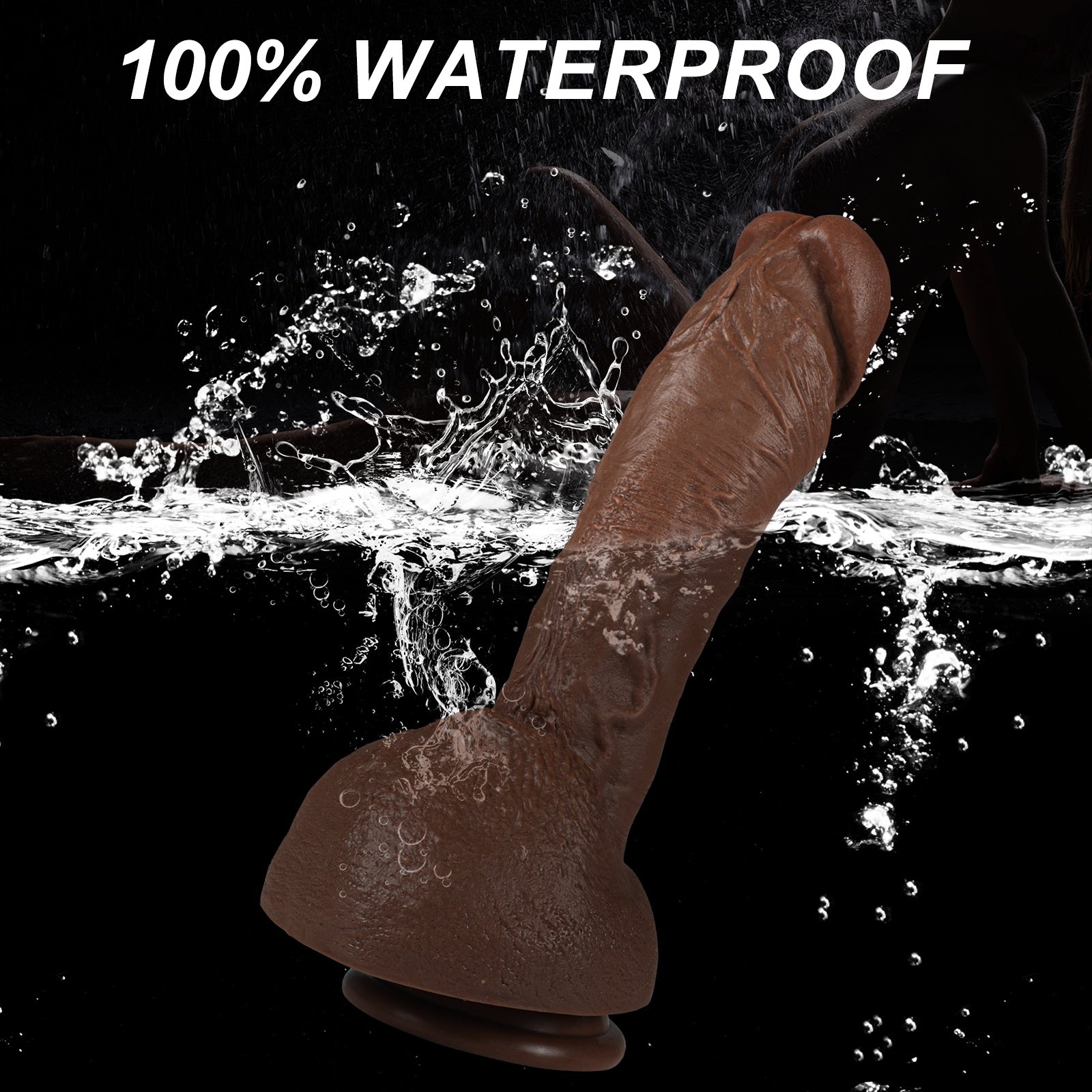 Gode ​​américain G Spot 10 pouces Marron Réaliste