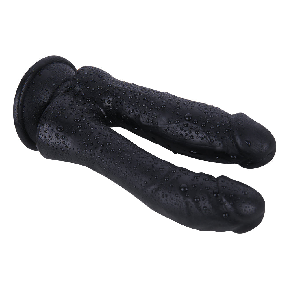 Black Small Silicone Double Penetration Dildo