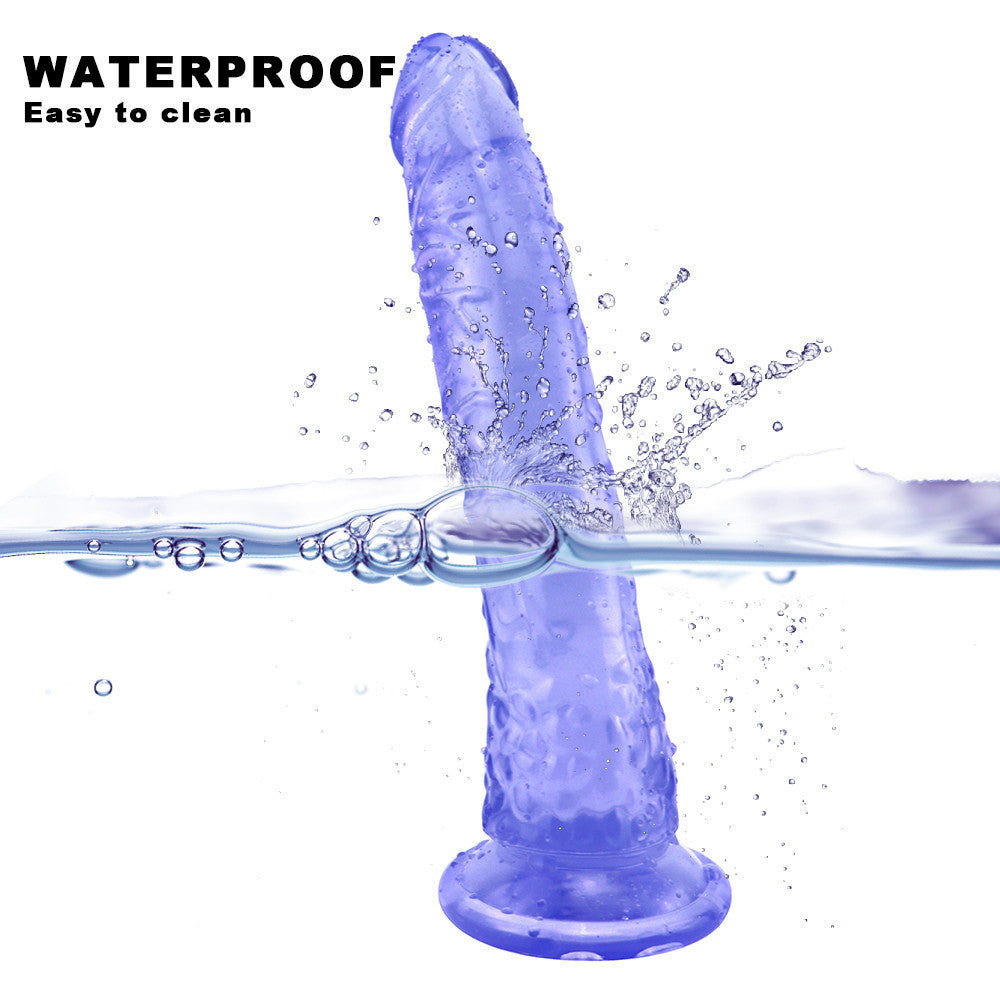 8 Inch Slim Blue Anal Dildo