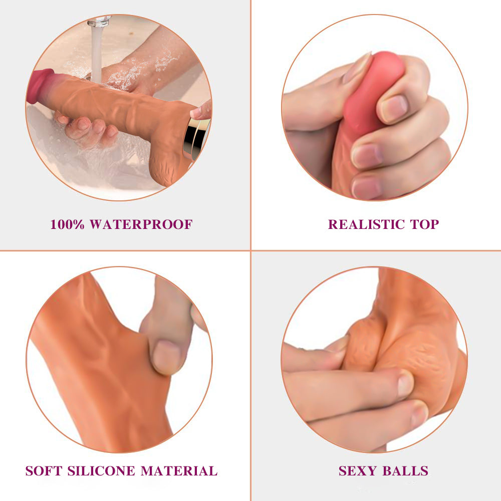 Realistic Silicone Hands Free Thrusting Sex Machine