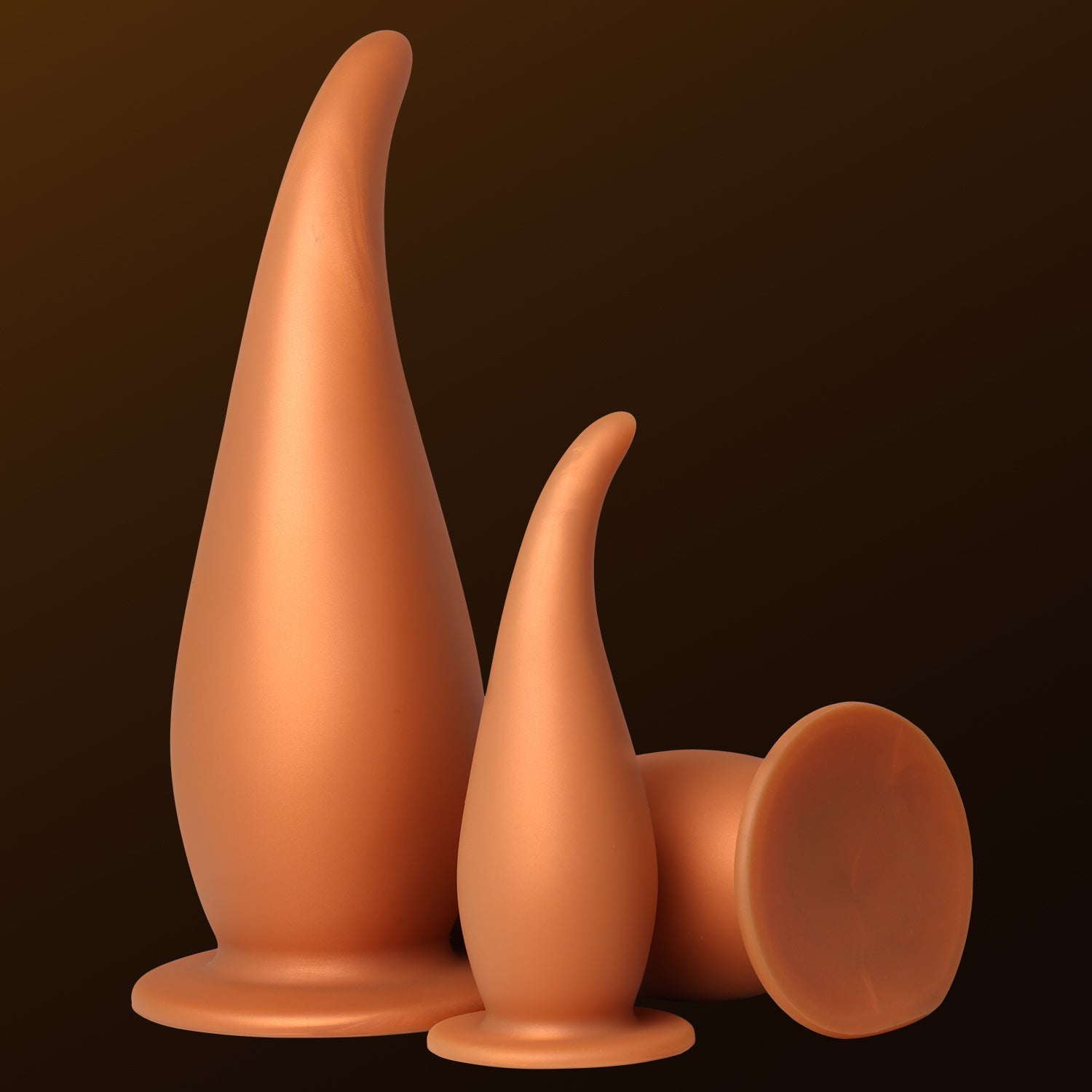 Gold Silicone P-spot Stimulation Huge Butt Plug