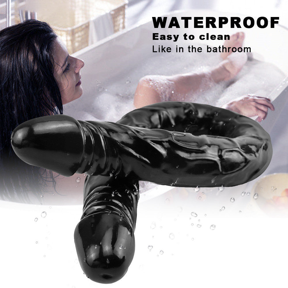 22 Inch Long Black Realistic Double Dildo