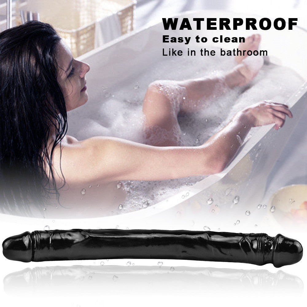 15 Inch Long Black Realistic Double Dildo