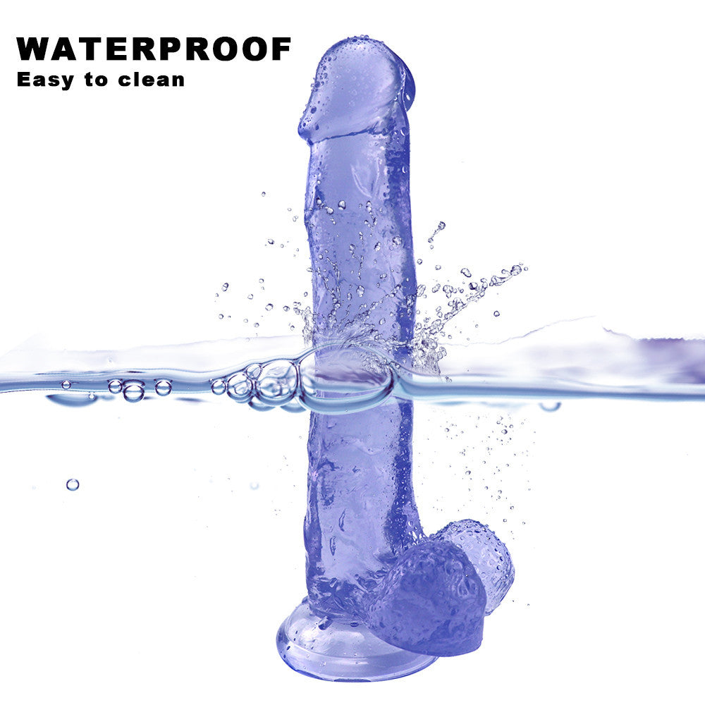 10 Inch Blue Long Rubber Jelly Dildo