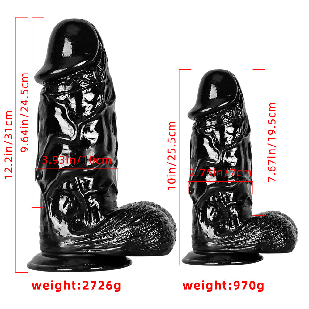 3 Inch Wide Chubby Big Black Dildo