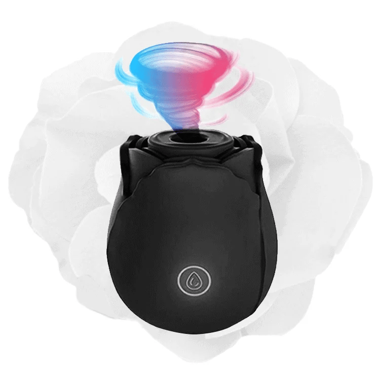 Black Rose Clit Sucking Vibrator Sex Toy