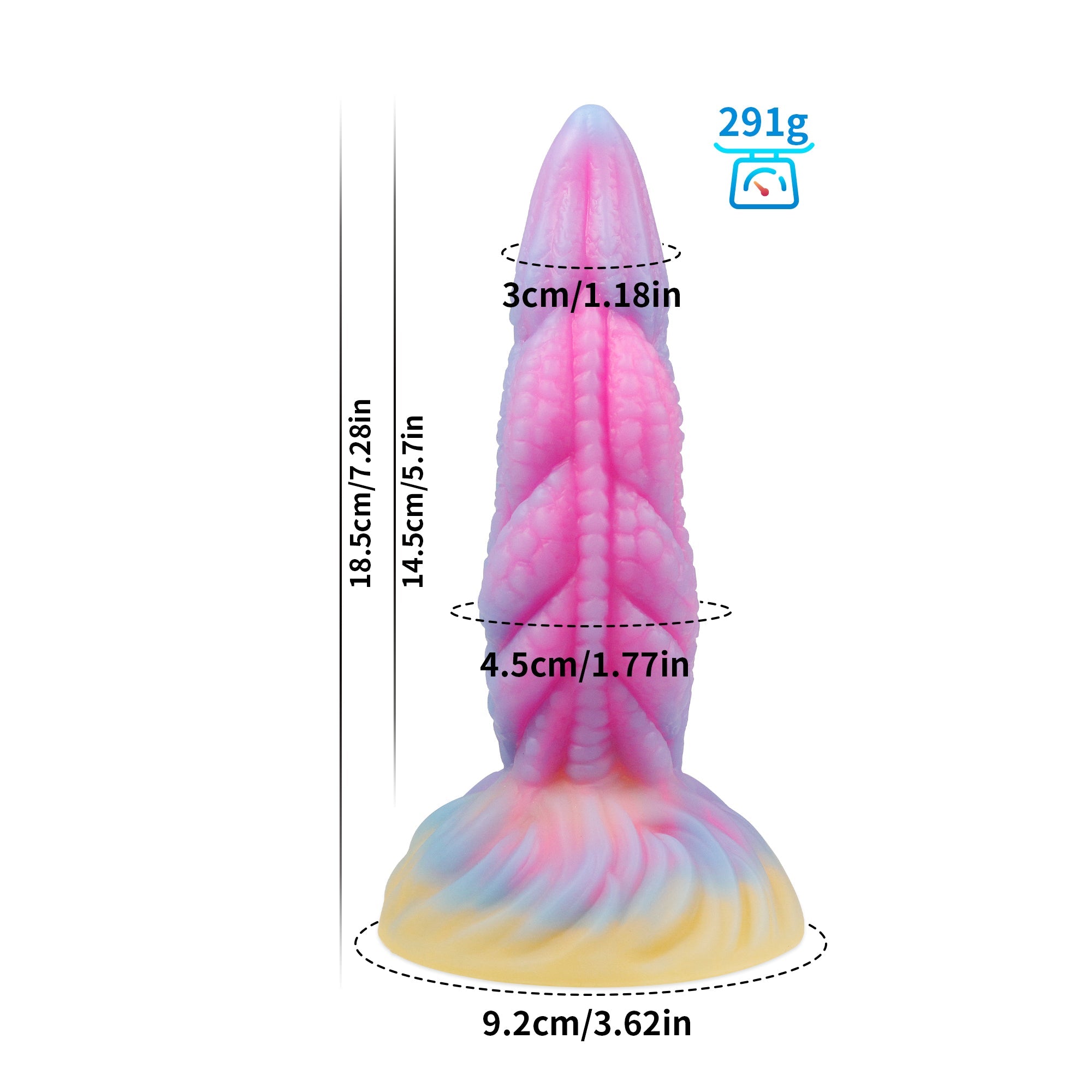 7 Inch Fantasy Glow In The Dark Dragon Dildo