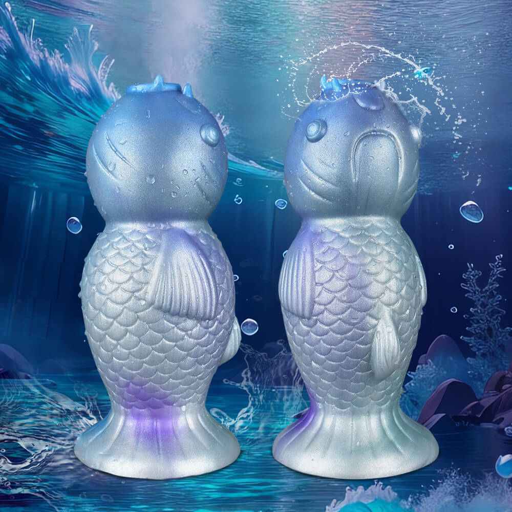 Blue Fantasy Carp Creature Ovipositor Dildo