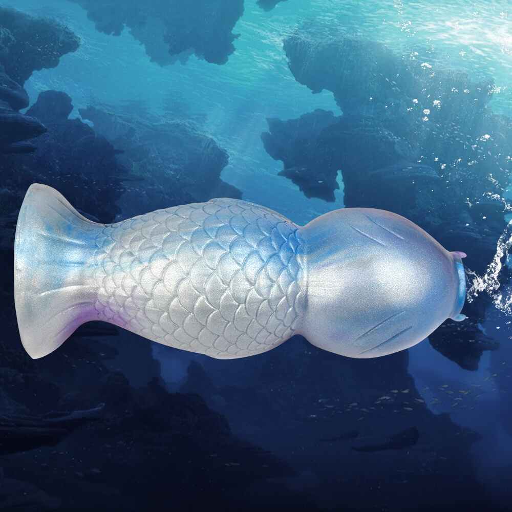 Blue Fantasy Carp Creature Ovipositor Dildo