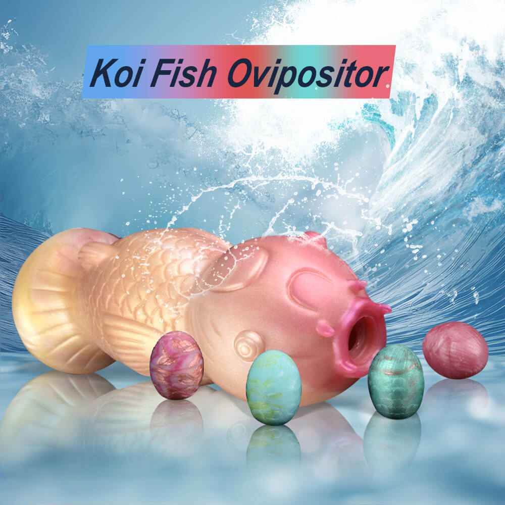 Blue Fantasy Carp Creature Ovipositor Dildo