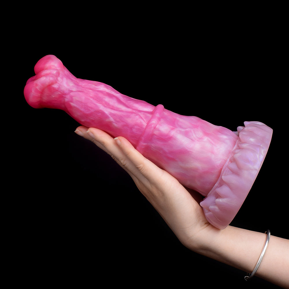 9 Inch Silicone Peach Monster Horse Dildo