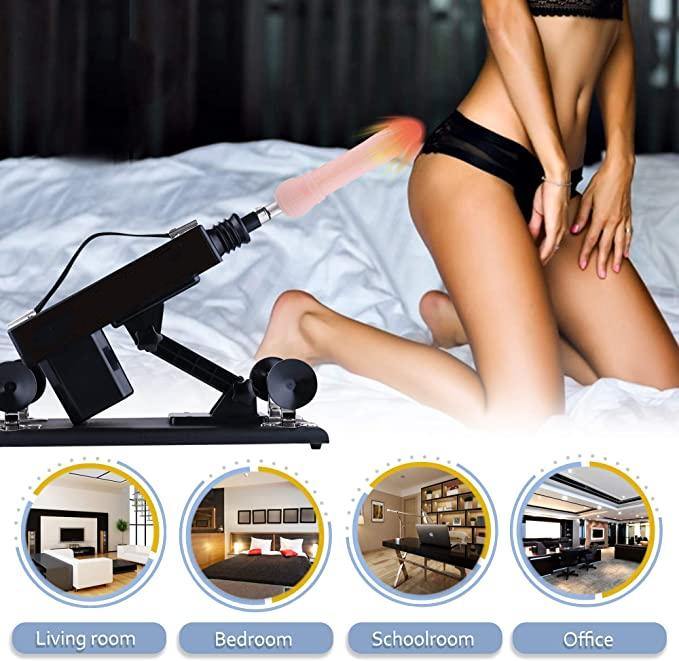 Black Remote Control High Speed Sex Machine Kit