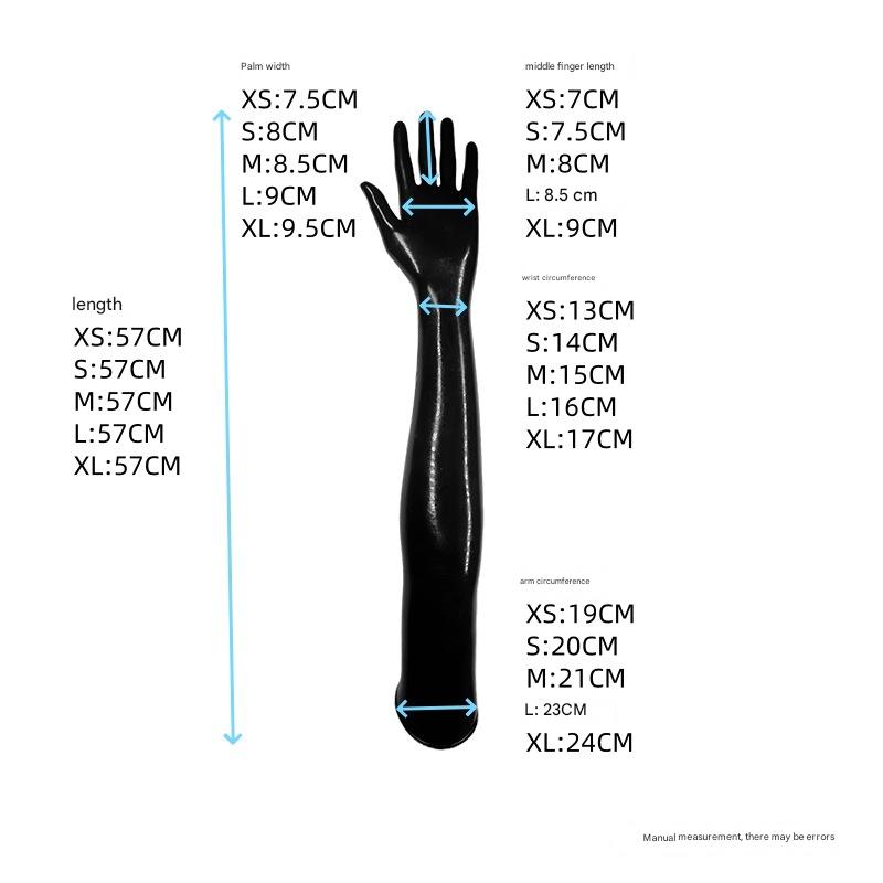 Fisting Gloves Black Smooth Latex Bondage