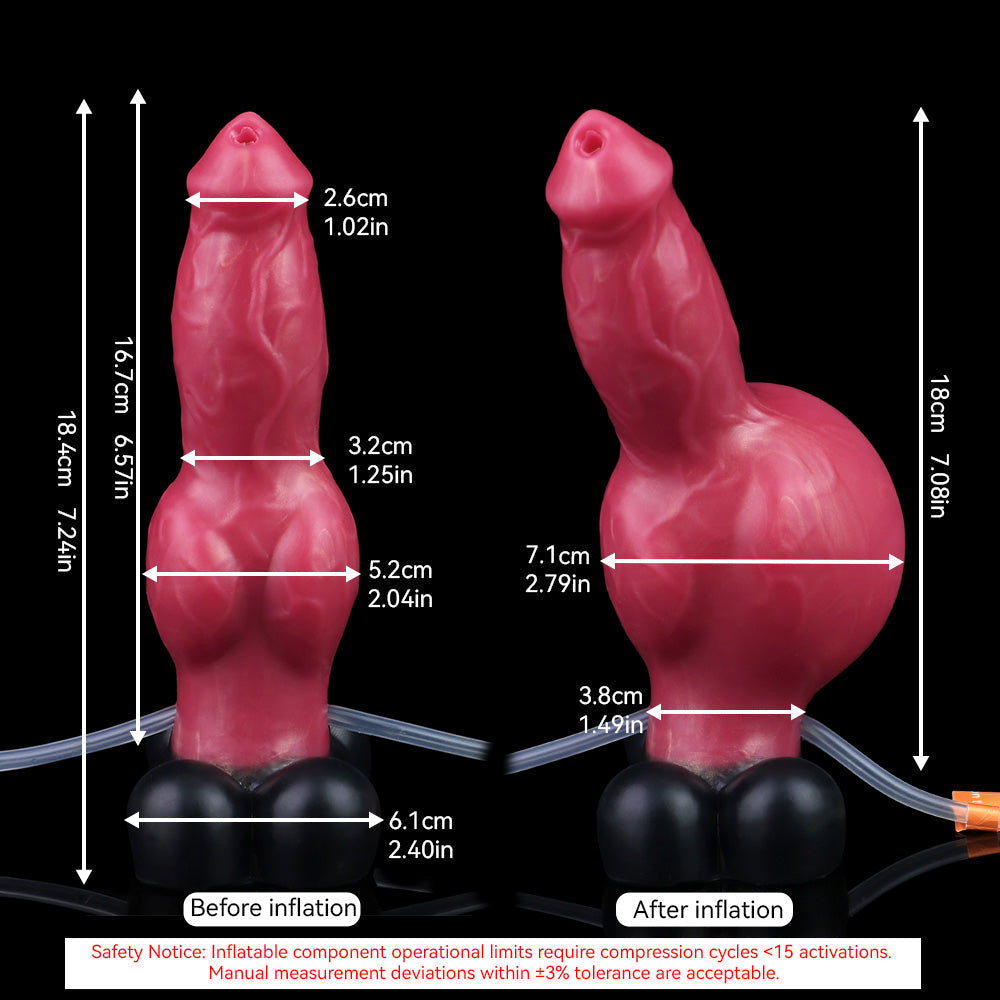 7 Inch Pointed Fantasy Dog Ejaculating Dildo