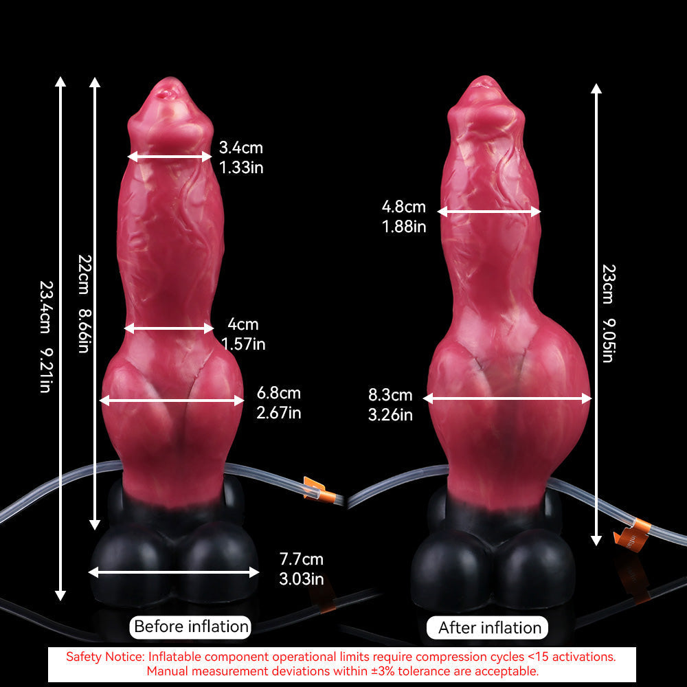 9 Inch Red Fantasy Dog Squirting Dildo
