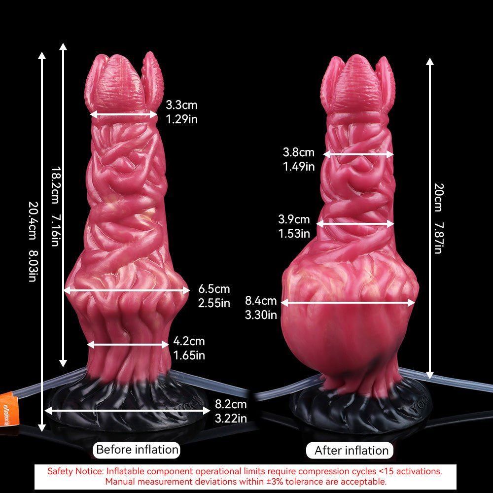 8 Inch Red Alien Squirting Dildo