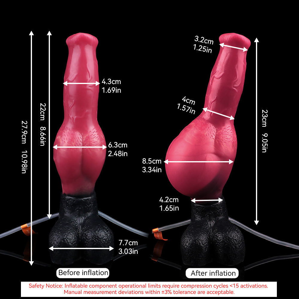 10 Inch Inflatable Silicone Horse Ejaculating Dildo
