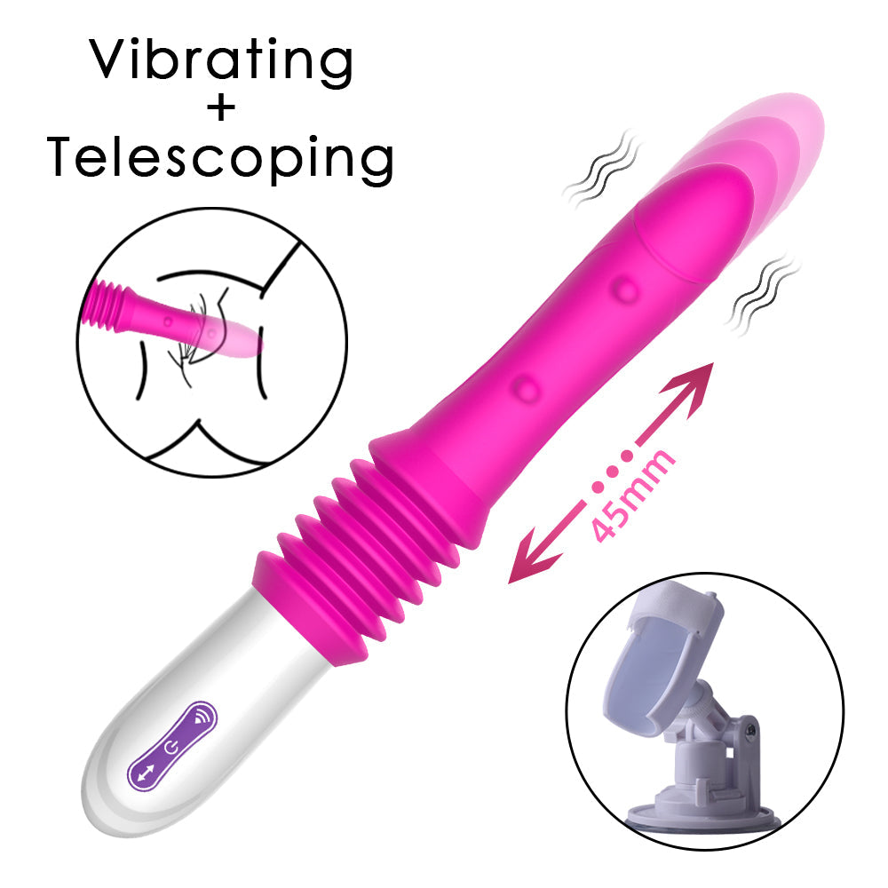 Hands Free Vibrating Retractable Sex Machine