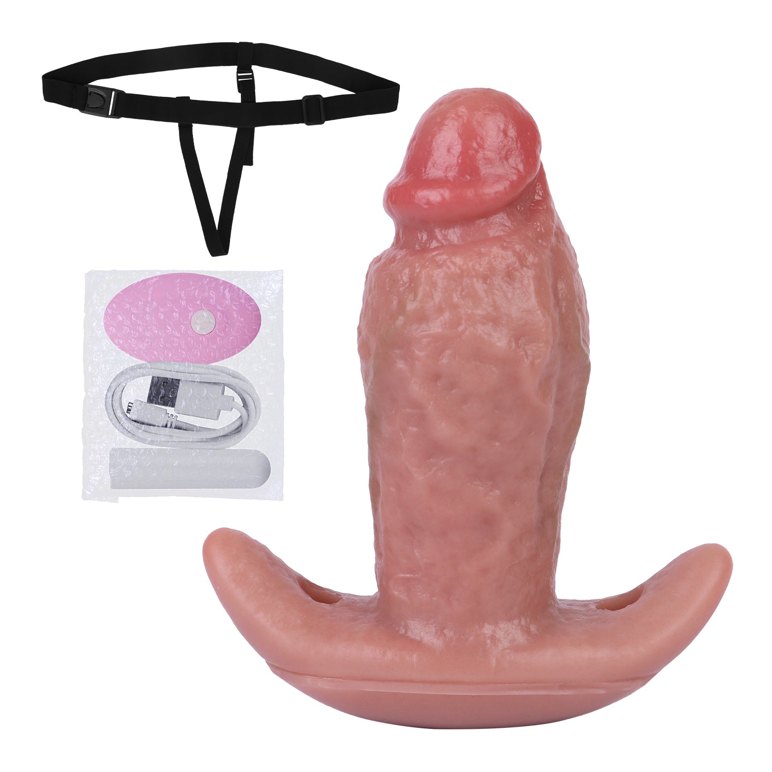 Realistic Multifunctional Silicone Vibrating Butt Plug