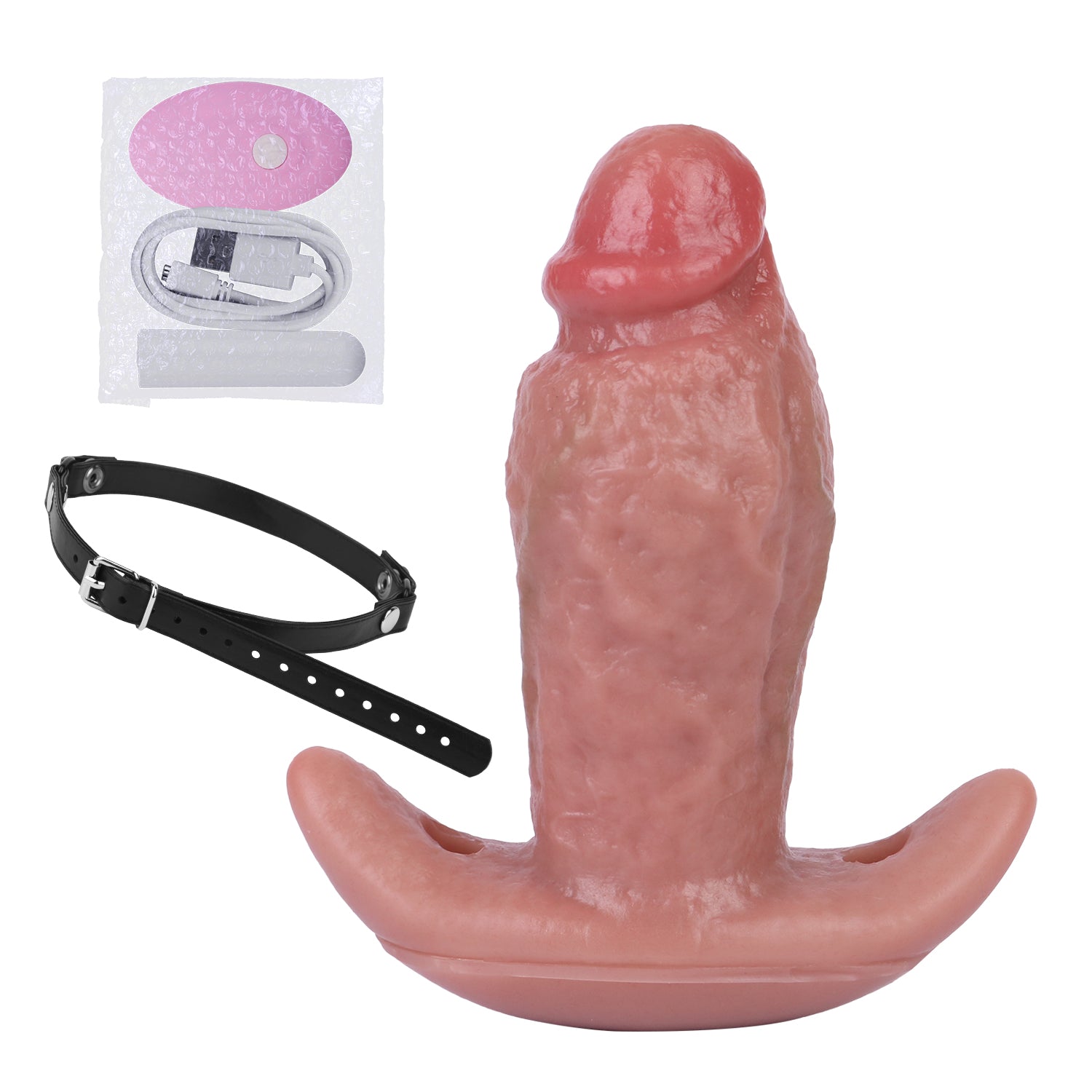 Realistic Multifunctional Silicone Vibrating Butt Plug