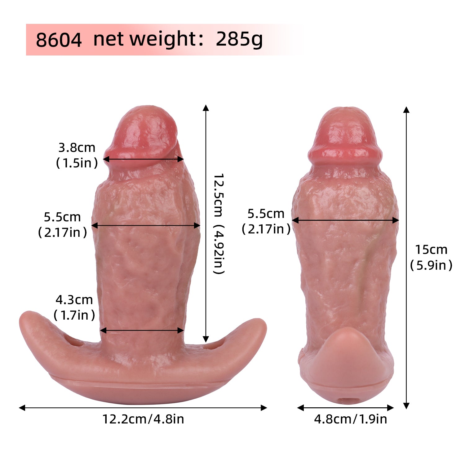 Realistic Multifunctional Silicone Vibrating Butt Plug