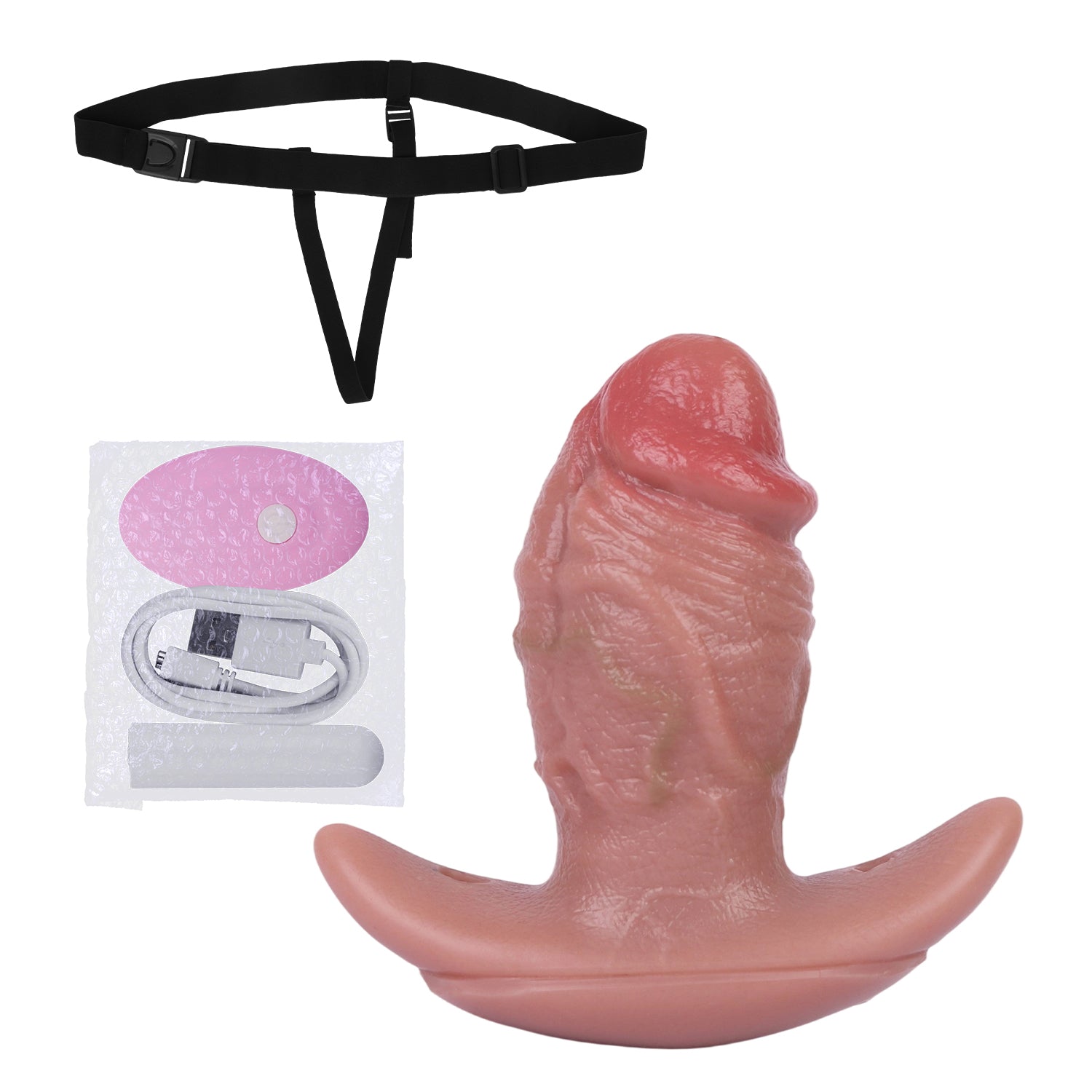4.7 Inch Fat Realistic Penis Vibrating Butt Plug