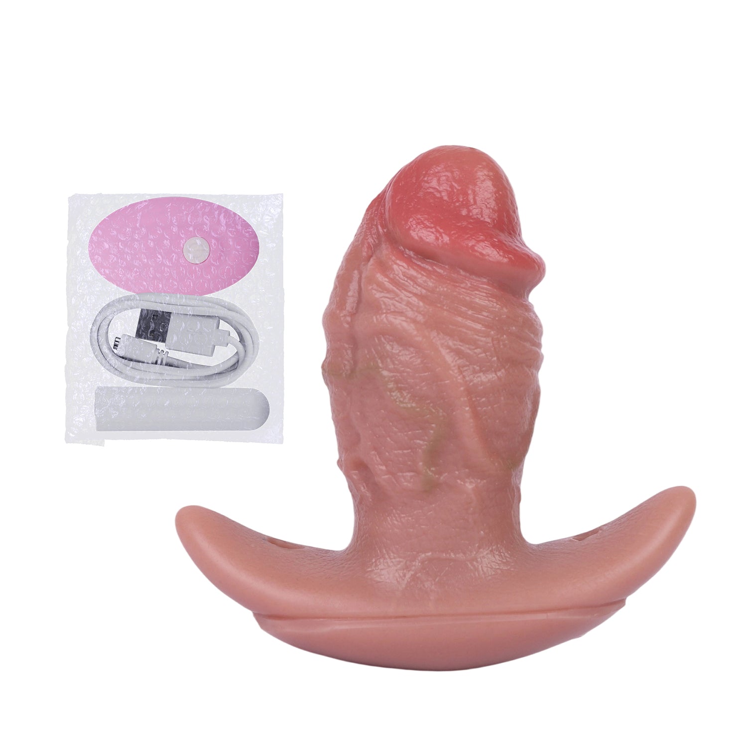 4.7 Inch Fat Realistic Penis Vibrating Butt Plug