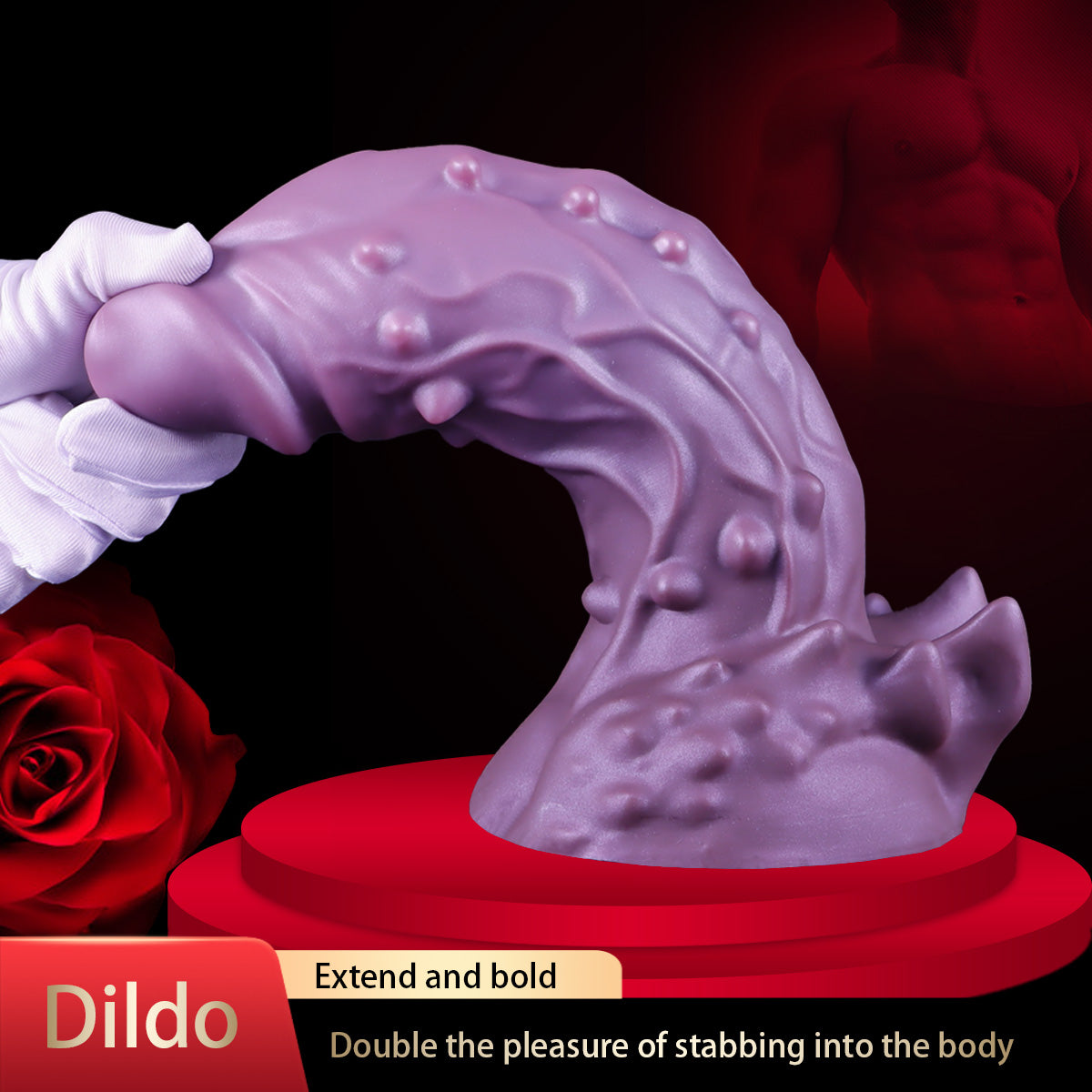 Purple Wolf Cock Curved G Spot Fantasy Dildo