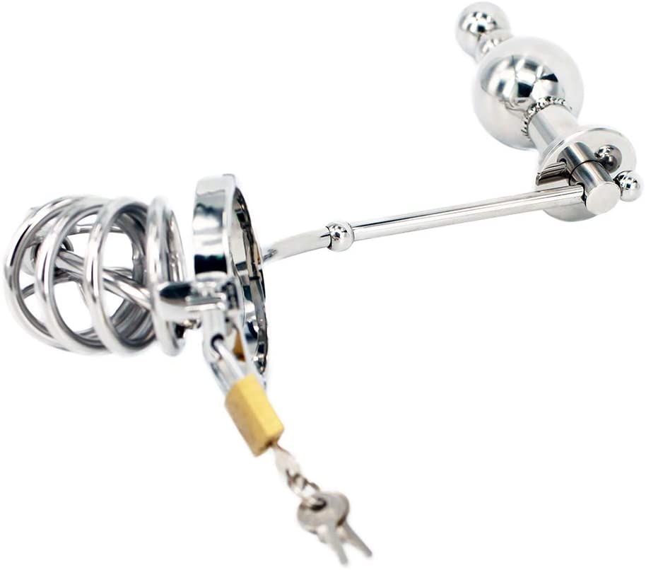 Chastity Cage Urethral Lock Anal Hook