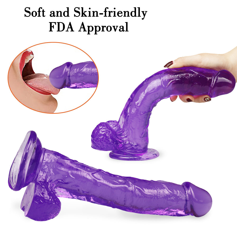 10 Inch Purple Big Jelly Dildo