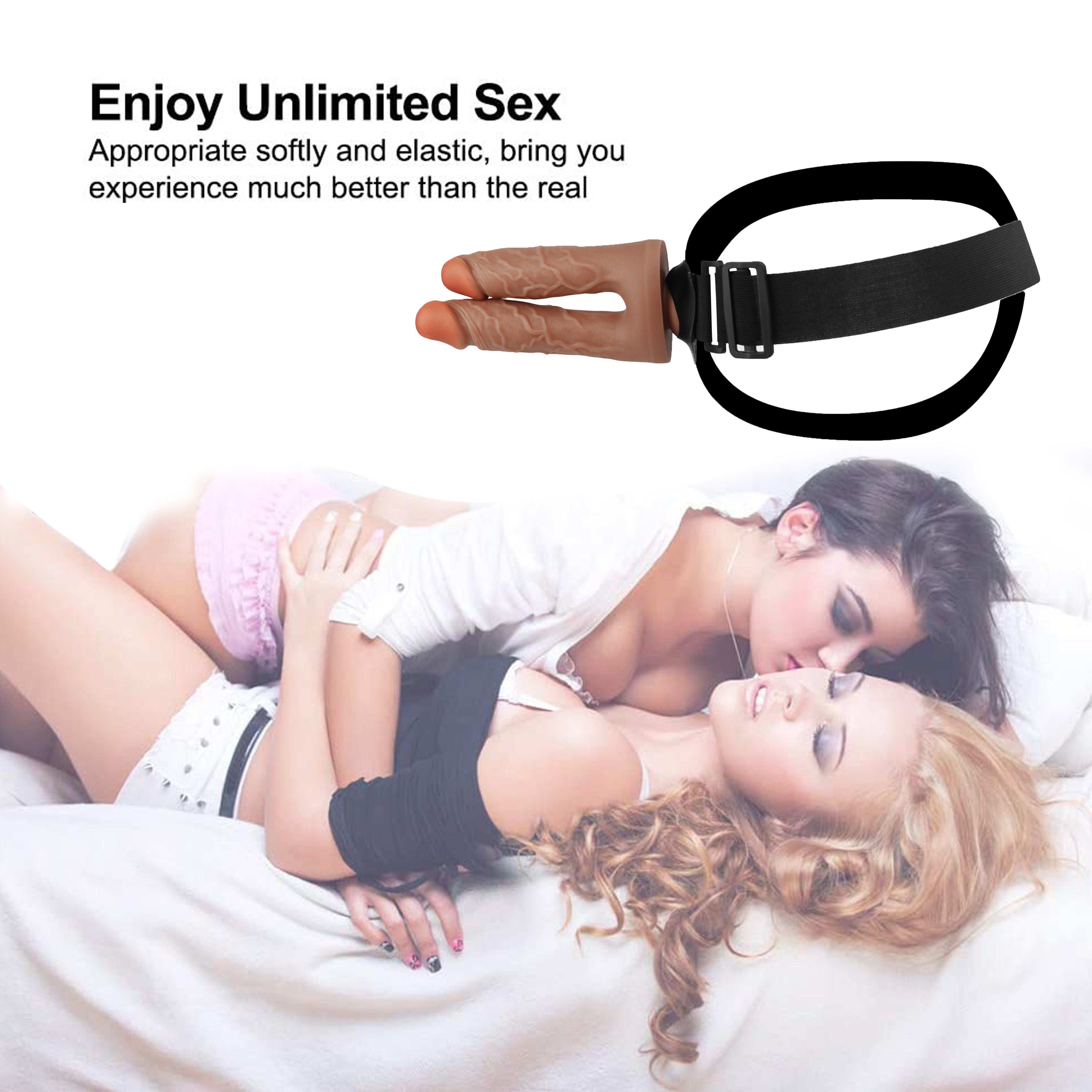 Brown Lesbian Double Penetration Strap On