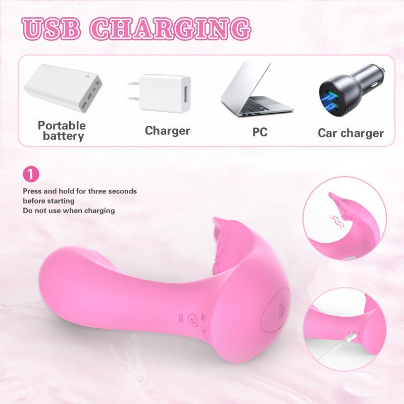Pink Wearable Dual Motor Vibrating Panties