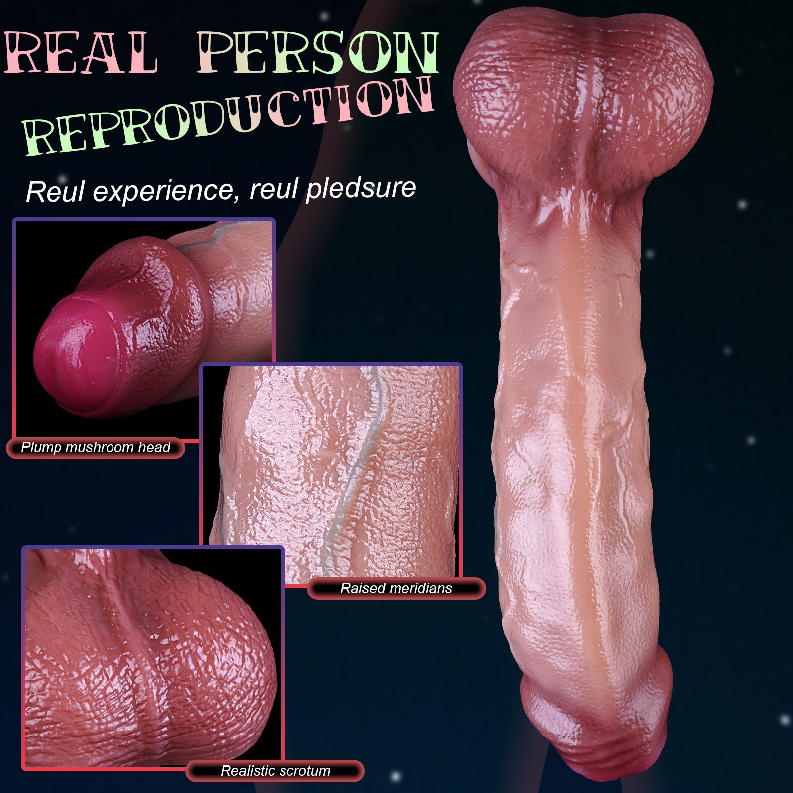 Dual Density Realistic 10 Inch Uncircumcised Dildo