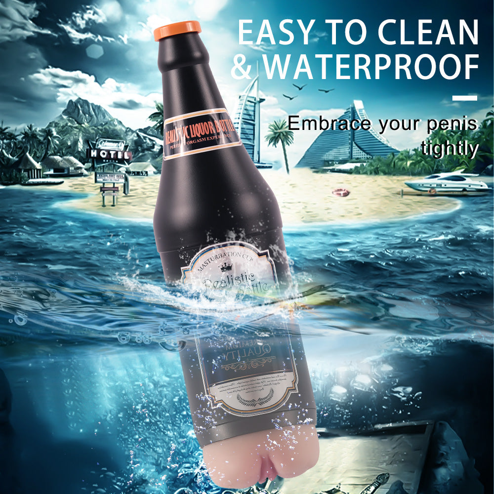 Masturbateur pour hommes avec déguisement de vagin portable à bière