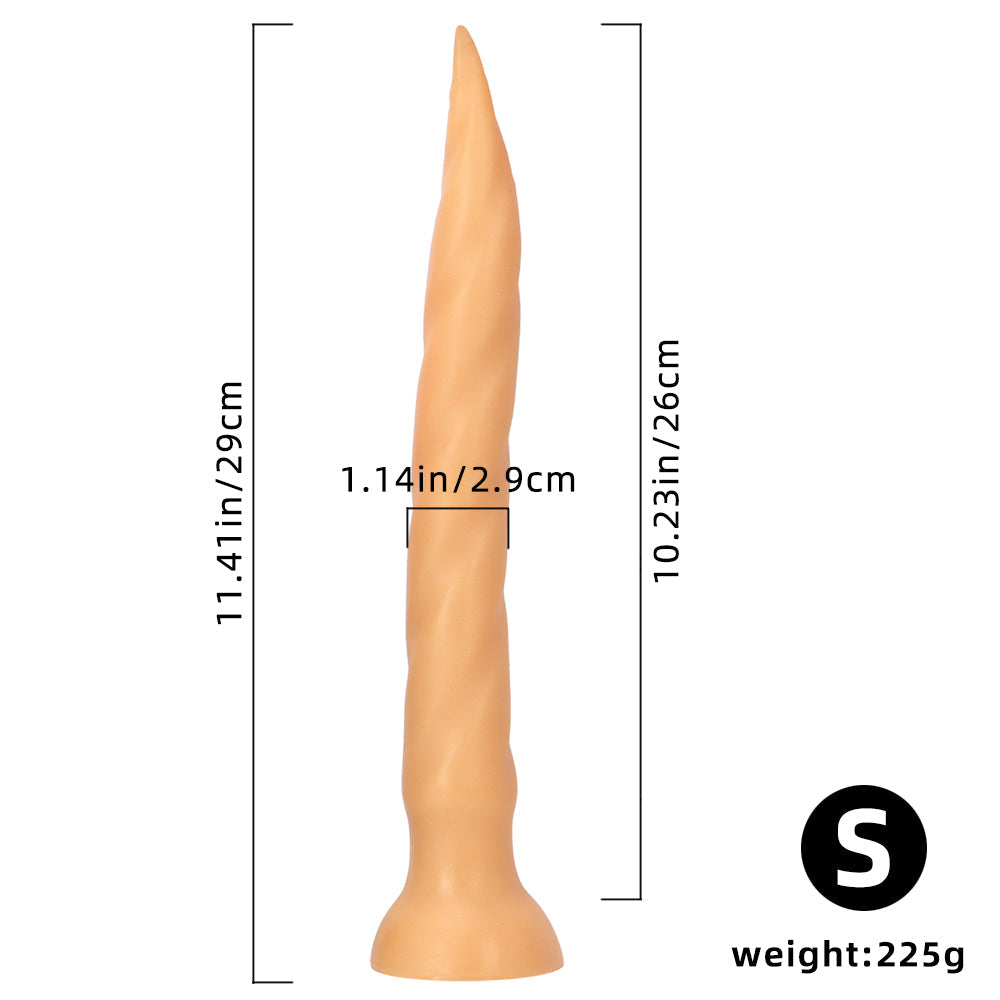 14 Inch Threaded Extra Long Nail Tapered Dildo