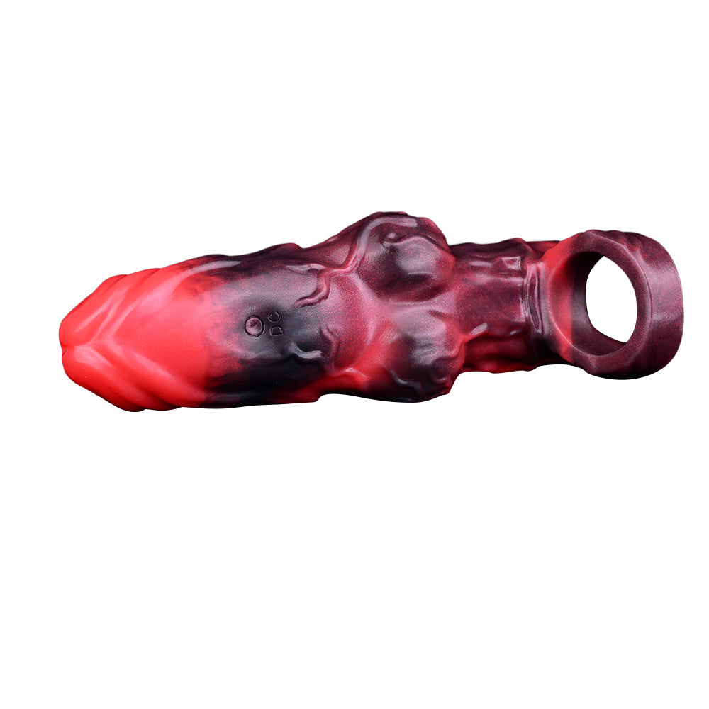 Hellfire Dog Knot Vibrating Penis Sleeve