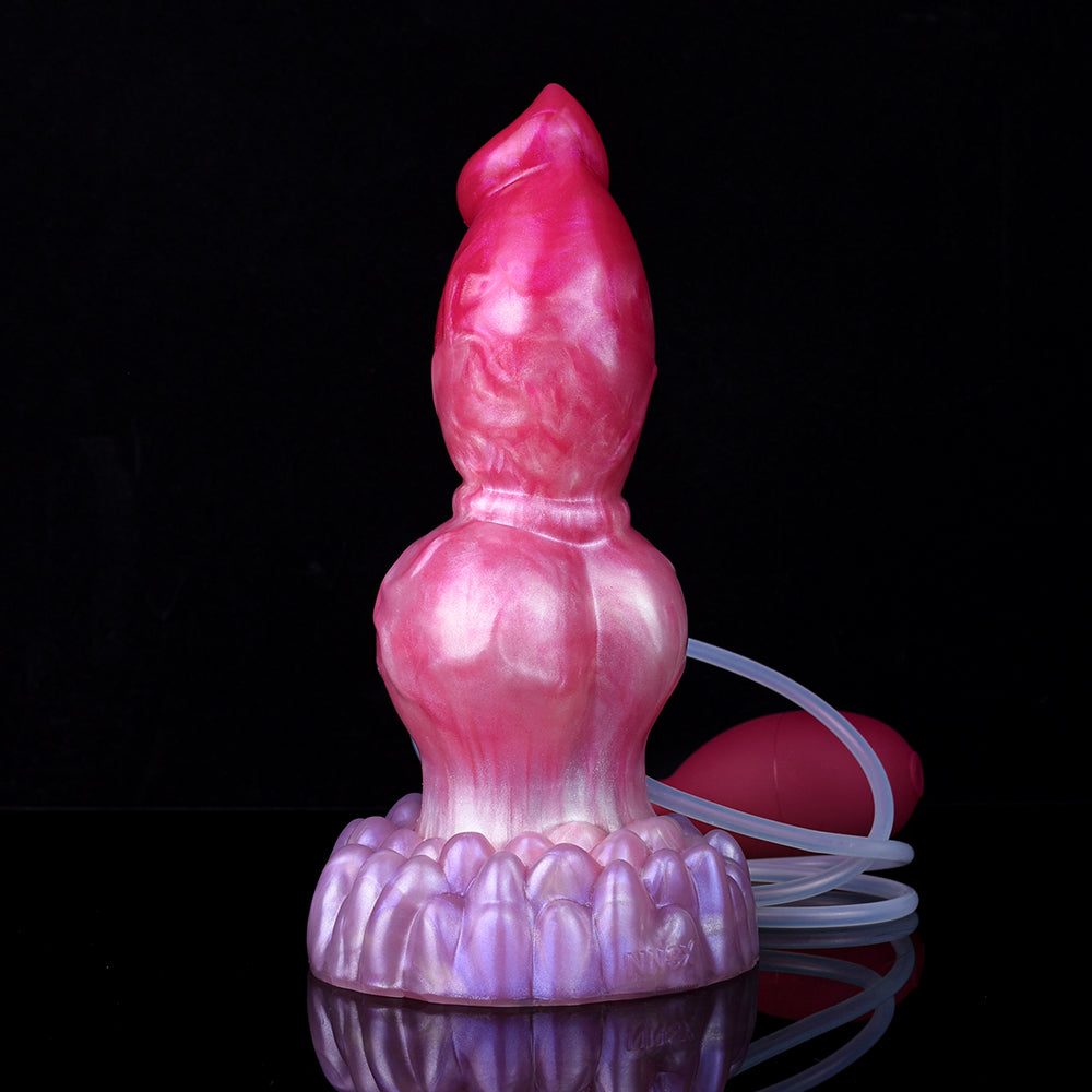8 Inch Gradient Pink Dog Squirting Dildo
