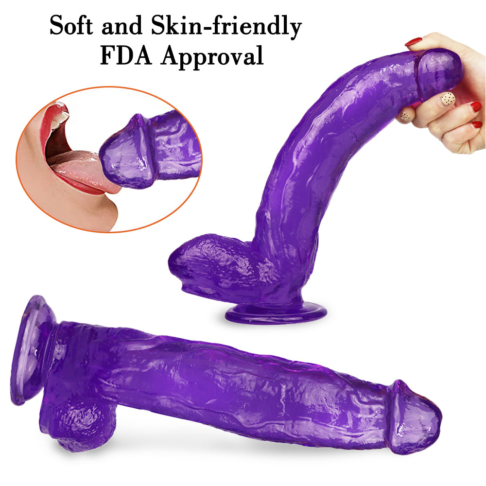 12 Inch Purple Thick Jelly Dildo