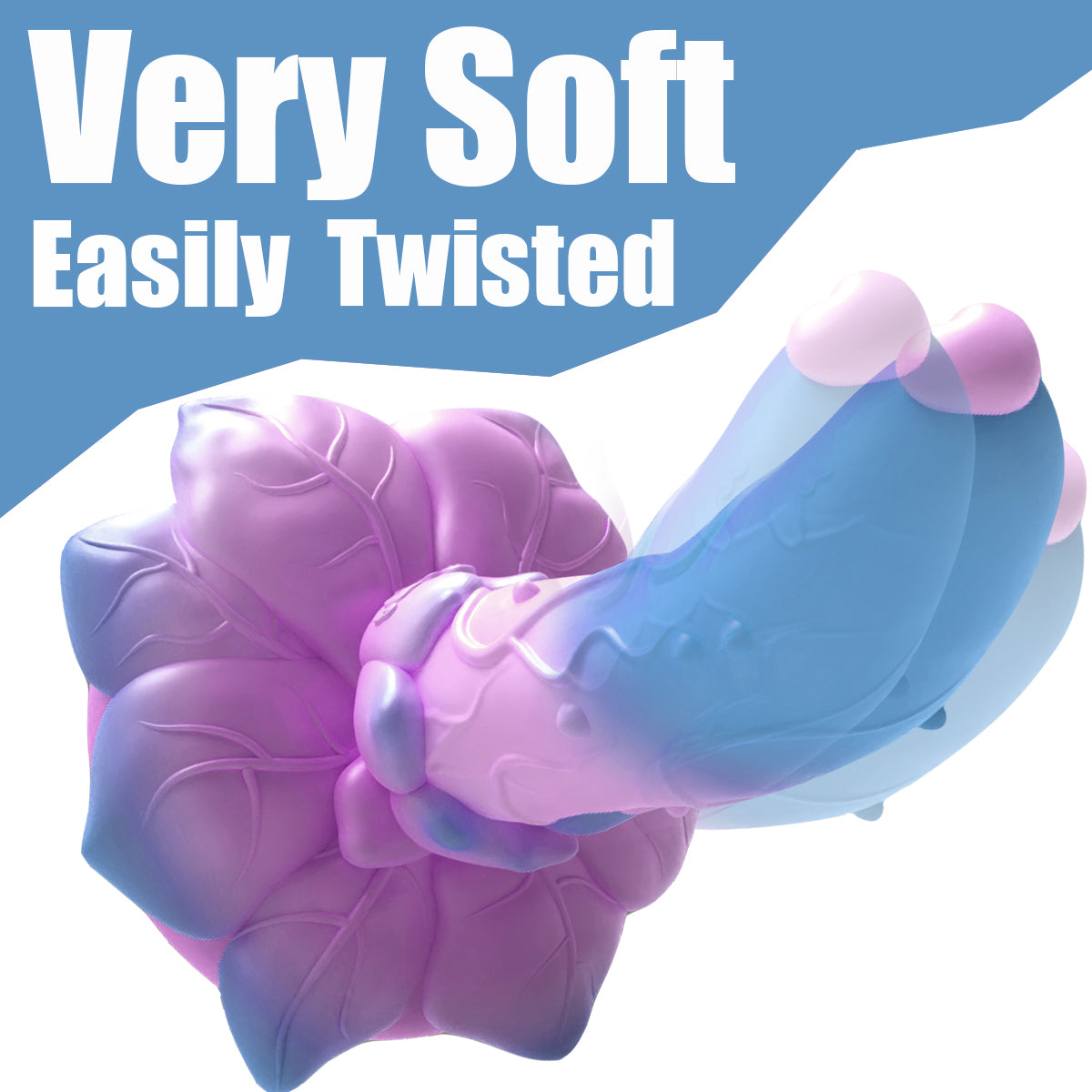 7 Inch Curved Rose Silicone Custom Dildo